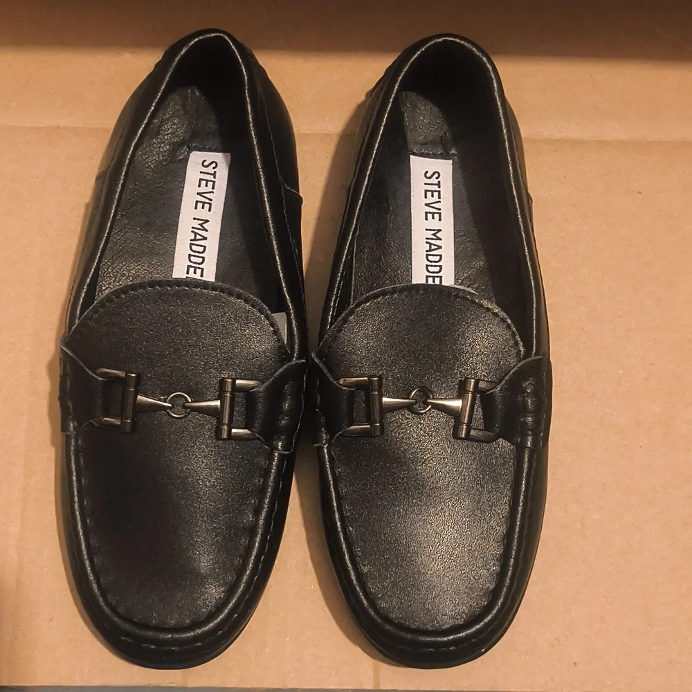 Steve Madden Black kids Moccasin